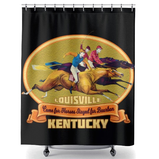 Louisville Kentucky Horse Racing Bourbon Derby Shower Curtains