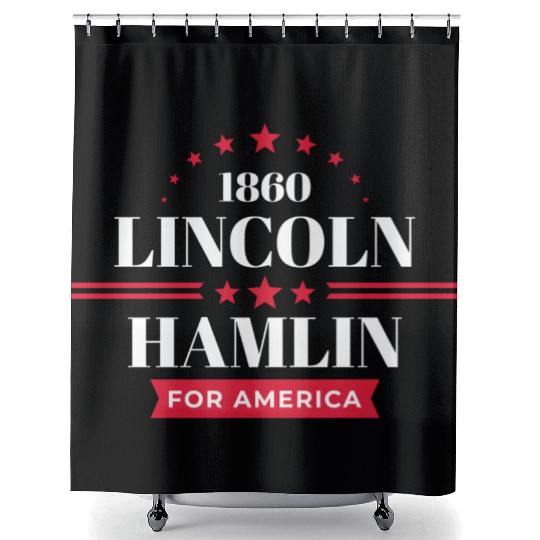 Abe Lincoln 1860 Republican Campaign Shower Curtains