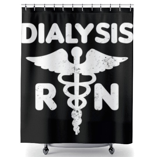 Dialysis Nurse Shower Curtains RN Gift