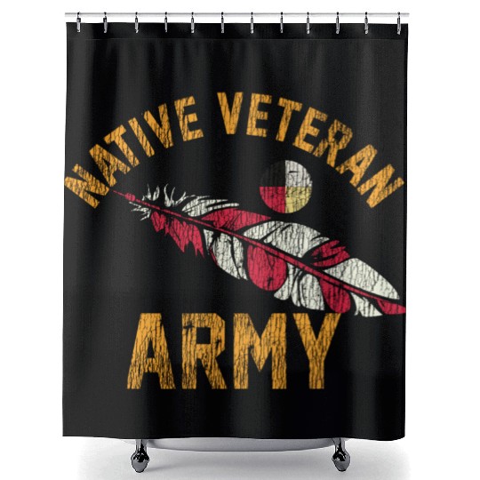Native American Vietnam Veteran Shower Curtains