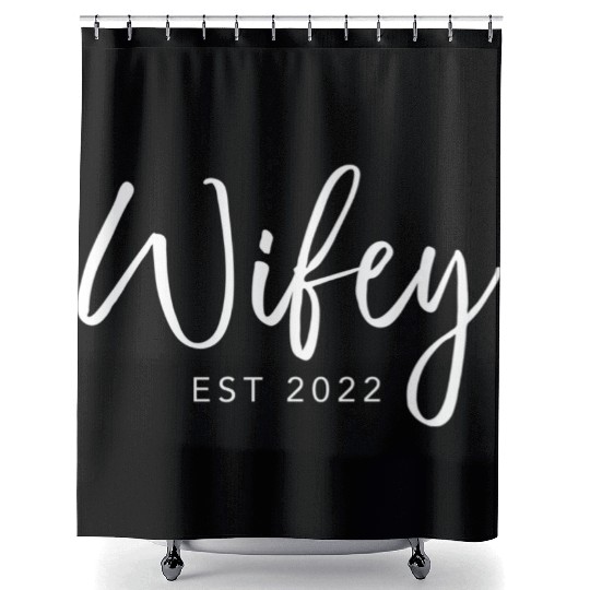 Just Married Est 2022 For Shower Curtains