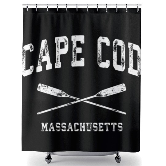 Cape Cod Massachusetts Nautical Crossed Oars Shower Curtains