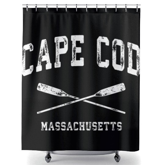 Cape Cod Massachusetts Nautical Crossed Oars Shower Curtains