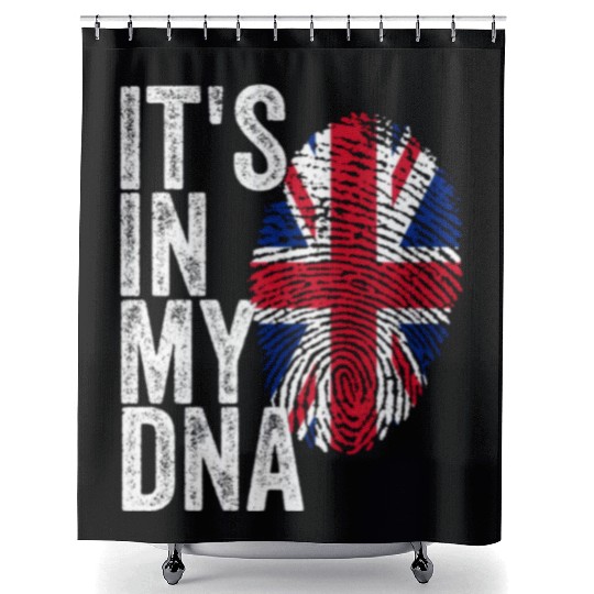It'S In My Dna Uk Union Jack England Flag Eu Shower Curtains