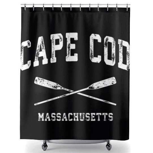 Cape Cod Massachusetts Nautical Crossed Oars Shower Curtains