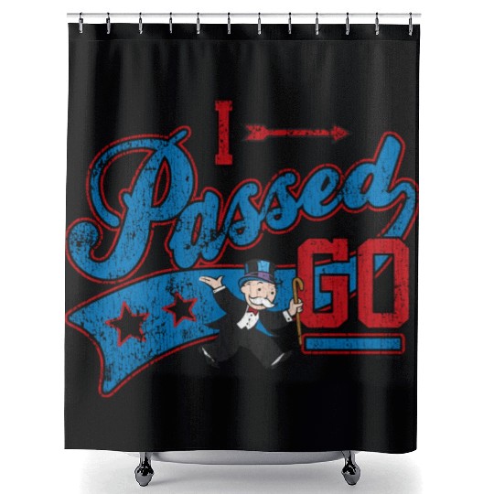 Graduation Americana Collegiate Text I Shower Curtains