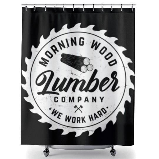 Morning Lumber Company Camping Wood Shower Curtains