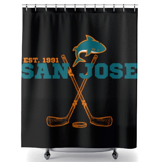 San Jose Est 1991 Sports Team Novelty Athletic Shower Curtains