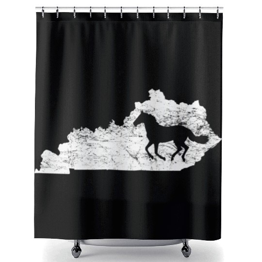 Kentucky Map Horse Kentucky Shower Curtains
