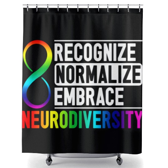 Recognize Normalize Embrace Neurodiversity Adhd Shower Curtains