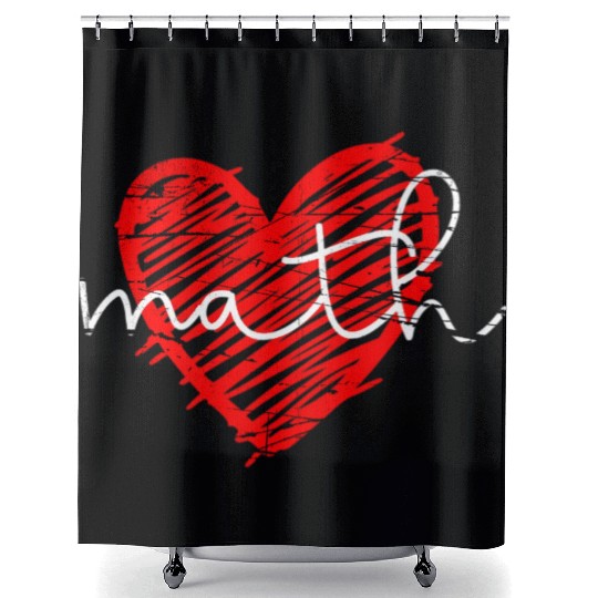 Math Heart - Math Teacher Heart Shower Curtains