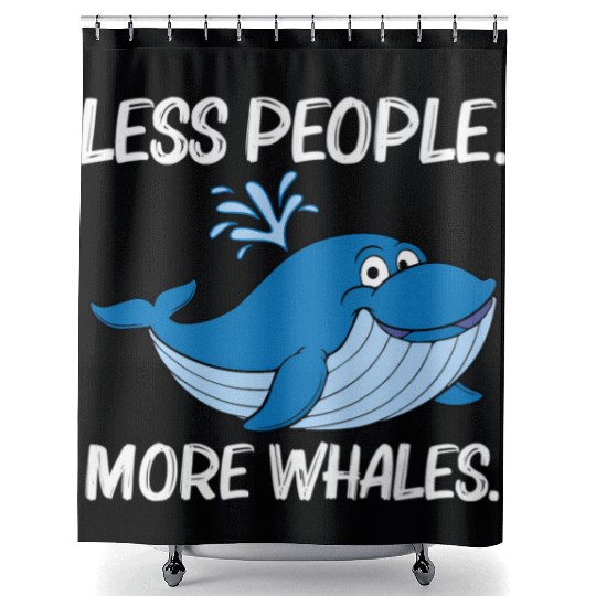 Whale For Orca Narwhal Blue Whales Shower Curtains