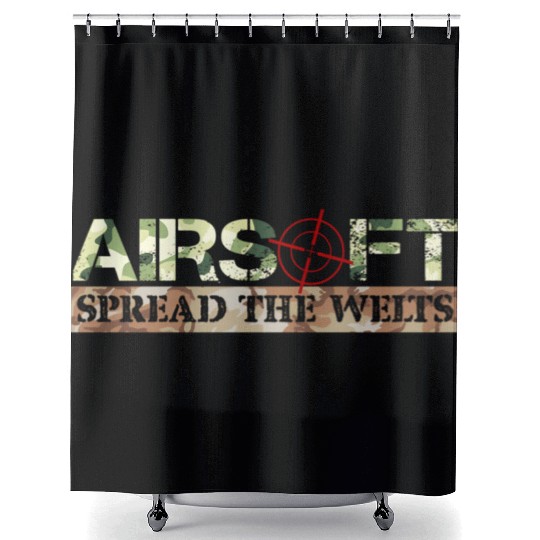 Spread The Welts Airsoft Bb Gun Rifle Shower Curtains