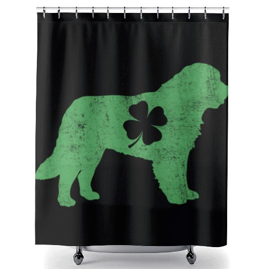 Awesome Bernard Saint Patrick'S Day Dog Dad Mom Shower Curtains