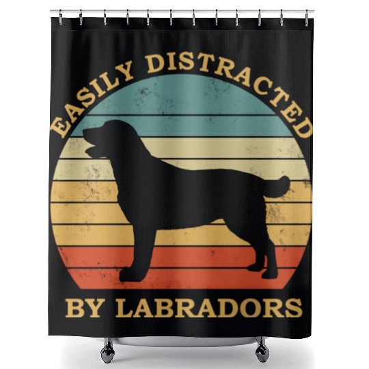 Labrador Lover Design Easily Distracted By Shower Curtains