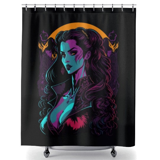 Vampire Girl Shower Curtains