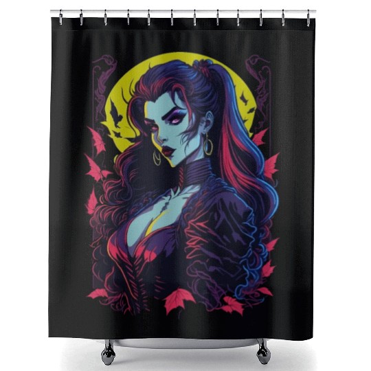 Vampire Girl Shower Curtains