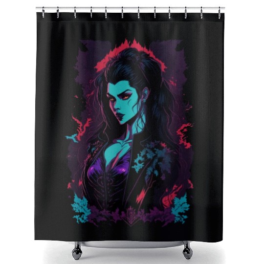 Vampire Girl Shower Curtains
