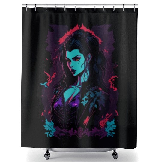 Vampire Girl Shower Curtains