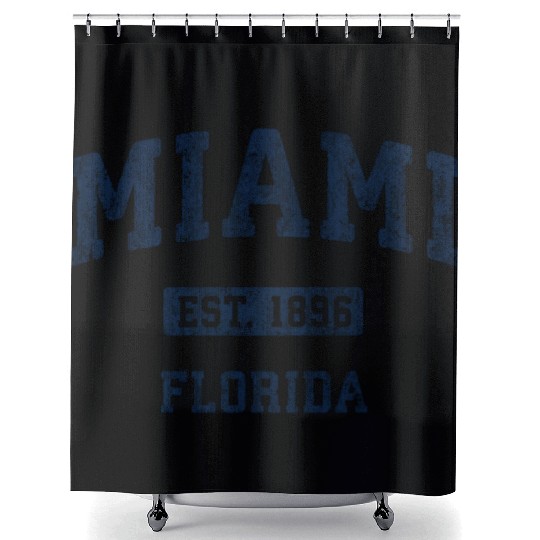 Miami Florida Fl Athletic Sports Shower Curtains