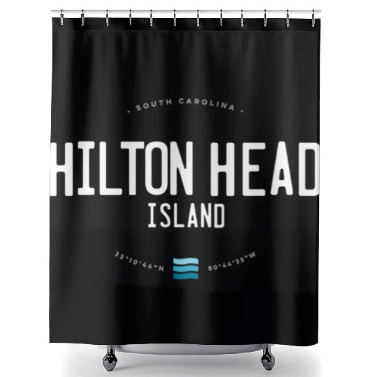 Hilton Head Island South Carolina Beach Waves Shower Curtains