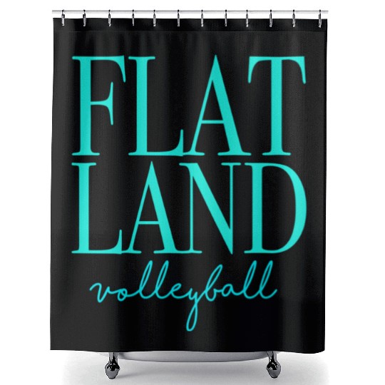 Flatland Volleyball Shower Curtains