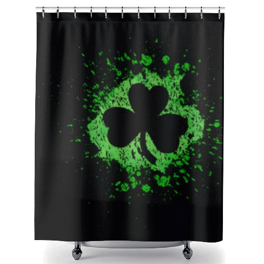 2-Sided Erin Go Bragh Shamrock Celtic Knot And Shower Curtains