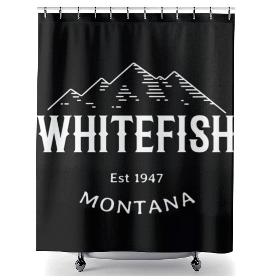 Whitefish Montana Rocky Mountains Novelty Shower Curtains