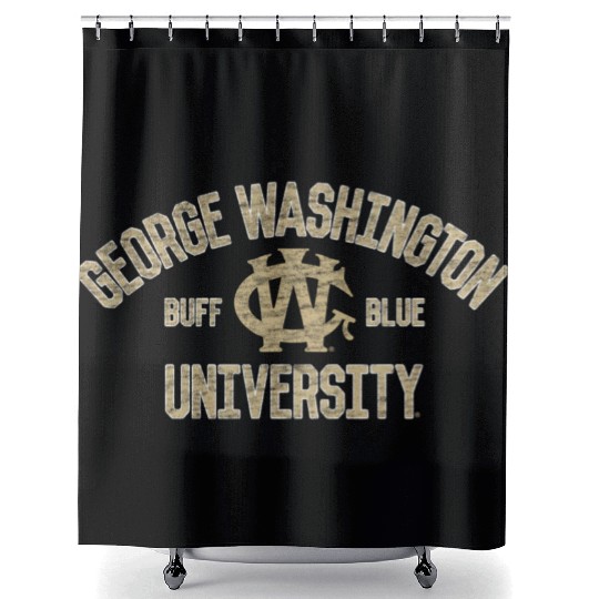 George Washington Colonials Arch Over Team Color Shower Curtains