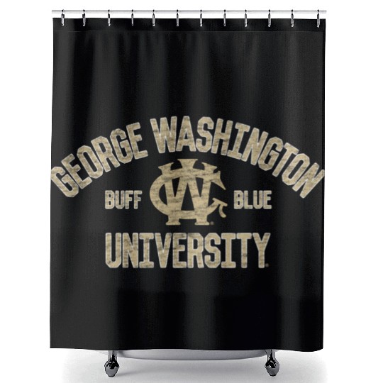 George Washington Colonials Arch Over Team Color Shower Curtains
