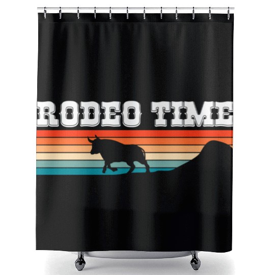 Rodeo Time Cowboy Wild West Horseman Ranch Lasso Shower Curtains