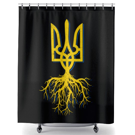 Ukraine Symbol Roo I Stand With Ukraine Free Shower Curtains
