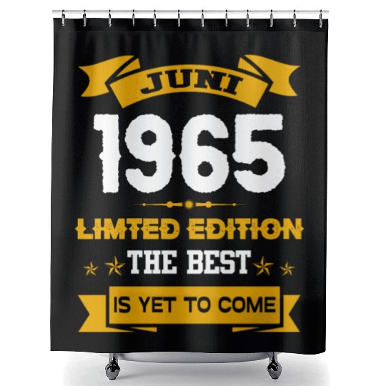 June 1965 Birthday Surprise Shower Curtains