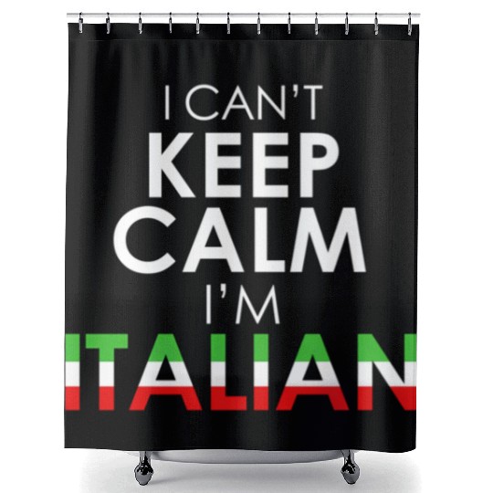 Italy Flag Colors I Can'T Keep Calm I'M Italian Shower Curtains