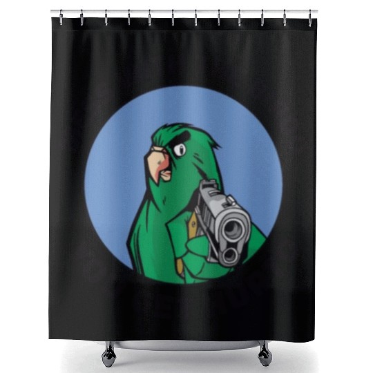 Bird Cartoon Birdwatching Bird Owner Shower Curtains