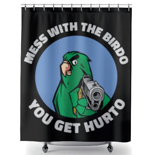 Bird Cartoon Birdwatching Bird Owner Shower Curtains