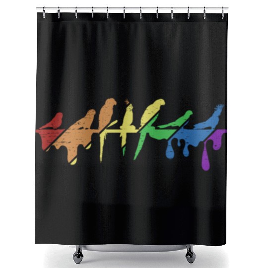 Bird Cockatiel Birds FLower Birding Birdwatching Shower Curtains