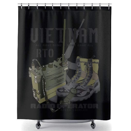 Vietnam Veteran Radio Operator Shower Curtains
