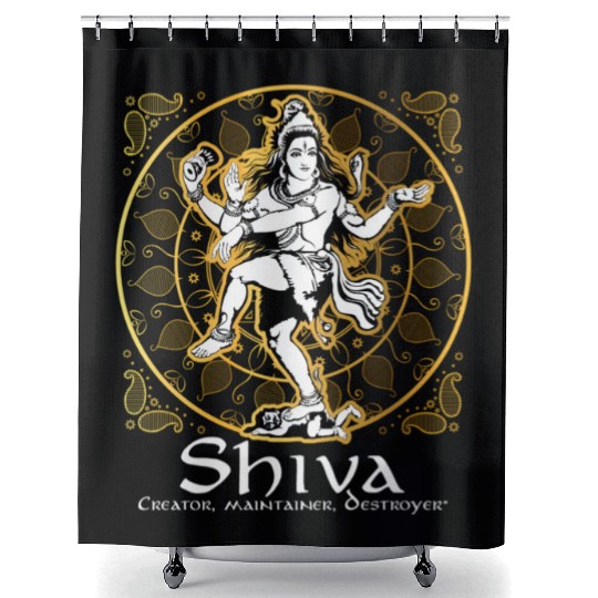 Shiva 'Creator Maintainer Destroyer' Hindu Gods Shower Curtains