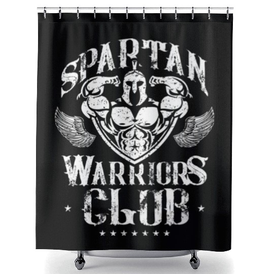 Spartan Warrior T ShirtSpartan Warriors Club Gym W Shower Curtains