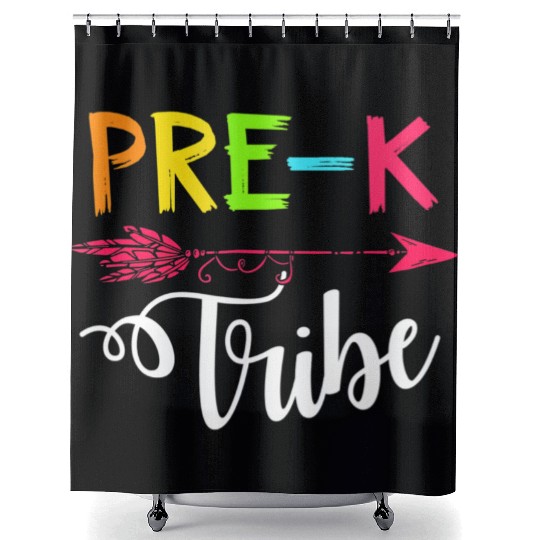 Team Pre K Teacher Tribe Back To School Shower Curtains