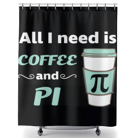 Pi Day Math Coffee Geometry Calculus Trigonometry Shower Curtains
