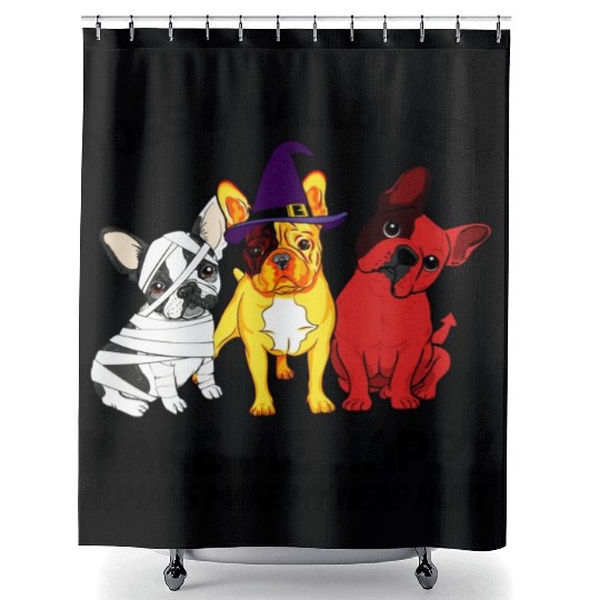 Frenchie Dog Halloween Dog Lover Shower Curtains