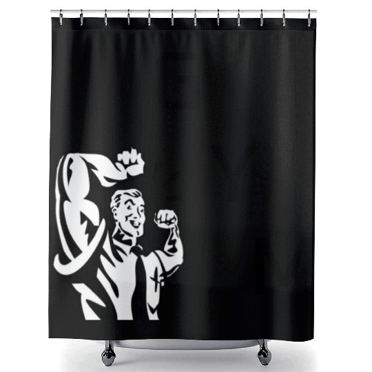 Old School Gym vibes Shower Curtains