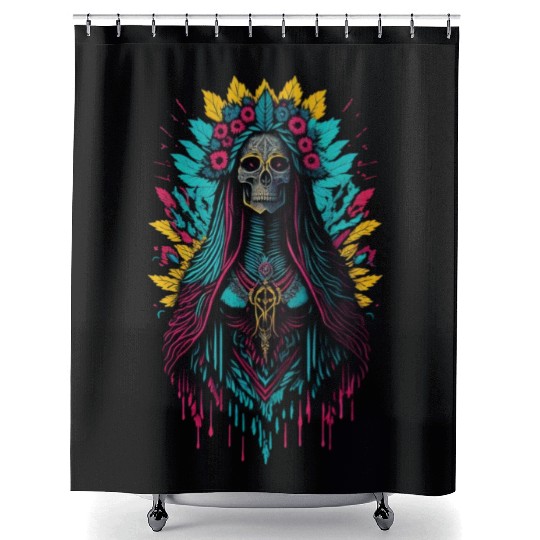 Santa Muerte de Guadalupe Shower Curtains