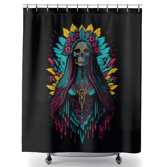 Santa Muerte de Guadalupe Shower Curtains
