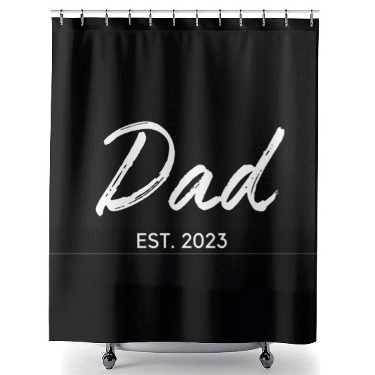 DAD EST.2023, Daddy To Be Shower Curtains