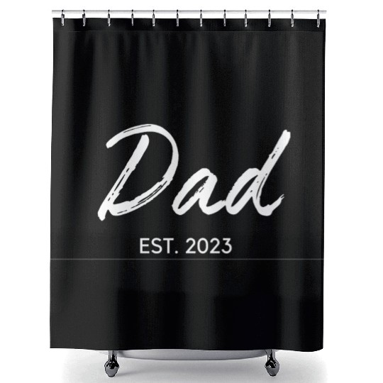 DAD EST.2023, Daddy To Be Shower Curtains