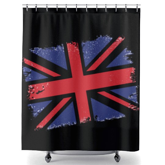 Union Jack Vintage UK Flag Great Britain UK Shower Curtains