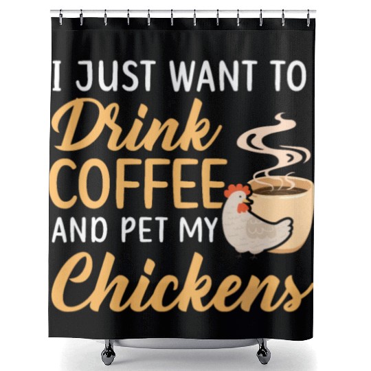 Chicken Farmer Chicken Whisperer Farm Animal Shower Curtains